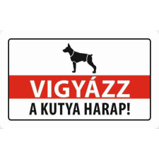  Tábla - vigyázz, a kutya harap! 25x15 cm információs címke