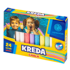  Táblakréta ASTRA FUN kerek 10 színes + 14 fehér kréta