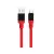 Tactical Fat Man USB Type-A apa - USB Type-C apa Töltőkábel - Piros (1m)
