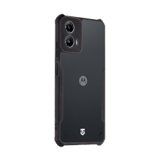 Tactical Quantum Stealth Motorola G34 hátlap tok, átlátszó/fekete tok és táska