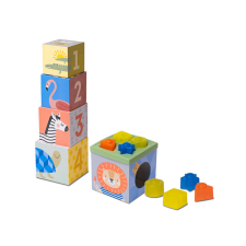TAF TOYS Kockapiramis - Szavanna formabedobó készségfejlesztő