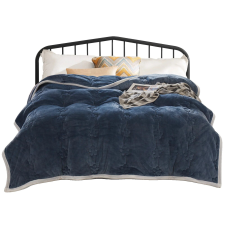  Takaró, háromrétegű kivitel, puha flanel anyag, kék, 200x230 cm lakástextília