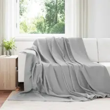  Takarók 6 pcs Szürke 270 x 240 cm Gyapjú lakástextília