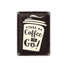  Take A Coffee To Go - Fémtábla dekoráció
