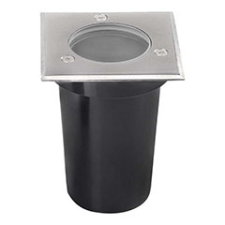  Talajlámpa GU10 foglalattal - négyzet alakú kültéri világítás