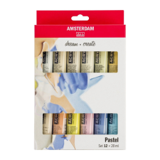 Talens Amsterdam akrilfesték készlet 20 ml - Pastel Acrylics (12 db) akrilfesték