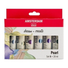 Talens Amsterdam akrilfesték készlet - 6x20 ml, gyöngyház színek akrilfesték