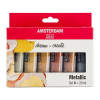 Talens Amsterdam akrilfesték készlet - 6x20 ml, metál színek