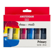 Talens Amsterdam akrilfesték készlet - 6x20 ml, primer színek akrilfesték