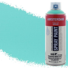 Talens Amsterdam vízbázisú akrilfesték spray, 400 ml - 660, turquoise green light akrilfesték