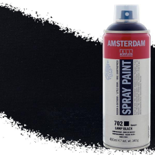 Talens Amsterdam vízbázisú akrilfesték spray, 400 ml - 702, lamp black akrilfesték