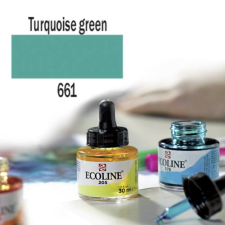  Talens Ecoline folyékony akvarell festék, 30 ml - 661, turquoise green akvarell