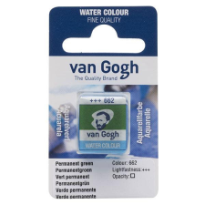 Talens Van Gogh szilkés akvarellfesték, 1/2 szilke - 662, permanent green akvarell
