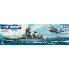tamiya 1/350 BB-62 New Jersey amerikai csatahajó feljavító készlettel makett