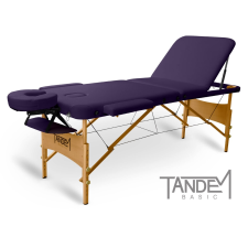 TANDEM Basic-3 összecsukható favázas masszázságy Szín: lila szépségápolási bútor