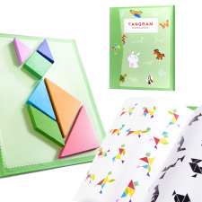 Tangram mágneses könyv 3D kirakó puzzle, kirakós