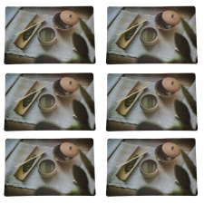  Tányértartó szett asztaltálaláshoz, Pufo Time to relax modell, 6 db konyhai eszköz