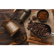  Tapéta Összetétel68 Kávé, rusztikus elrendezés4, 350 x 250 cm tapéta, díszléc és más dekoráció