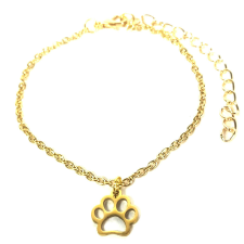  Tappancs nemesacél karkötő charmmal (2), arany vagy ezüst színben karkötő