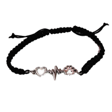  Tappancs-szív charmos makramé karkötő karkötő