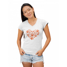  Tappancs szív - Női V Nyakú Póló