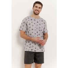 Taro Archie férfi pizsama, szürke, pálmás M