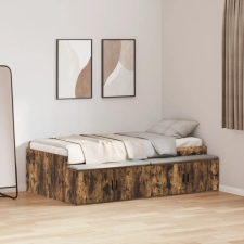  Tároló Ágykeret Füstölt Tölgy 90x190 cm ágy és ágykellék