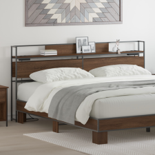  Tároló fejtámla fejtámlával tárolóval barna tölgy 180 cm Faanyag ágy és ágykellék