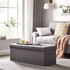 Tárolópad kényelmes üléssel 110x38x38 cm szürke BC FUR1620-2 bútor