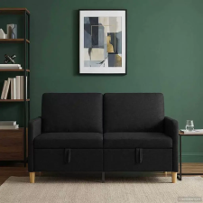  Tárolós Kanapé Fekete 152 x 78 x 87 cm Poliészter bútor