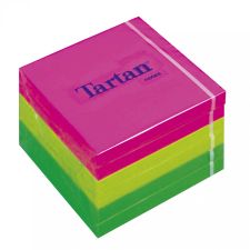 TARTAN 76x76mm öntapadó jegyzettömb (600 db) - Vegyes színek (FT510090333) jegyzettömb