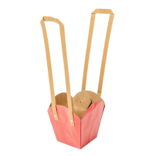  Tasak cserepes virághoz füllel piros 13/9,5x15cm dekorációs kellék