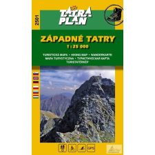 Tatra plan 2501. Nyugati Tátra turista térkép, Liptói havasok térkép Tatraplan 1:25 000 térkép