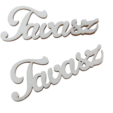  Tavasz felirat fehér 9,5cm 2db-os dekorációs kellék