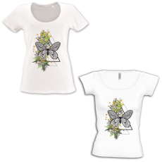  Tavaszi pillangó - Mély kivágású & Csónaknyakú Női Póló