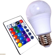Távirányítós LED izzó, hangulat világítás, RGB, E27, 3W izzó