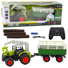  Távirányítós traktor utánfutóval és markolóval távirányítós modell
