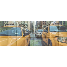 Taxi nyomtatott műbőr falvédő tapéta, díszléc és más dekoráció
