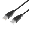 TB AKTBXKU1PAAW18B USB-A apa - USB-A apa 2.0 Összekötő kábel - Fekete (1.8m)