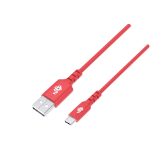 TB AKTBXKUCMISI10R USB-A apa - USB-C apa 2.0 Adat és töltő kábel - Piros (1m) kábel és adapter
