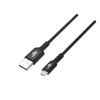 TB Micro USB-B apa - USB-A apa 2.0 Adat és töltő kábel - Fekete (2m)