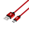 TB USB-A apa - USB-C apa 2.0 Adat és töltő kábel - Piros (1,5m)