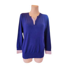 Tchibo sötétkék női pulóver blúz betéttel (méret: 44/L) női pulóver, kardigán