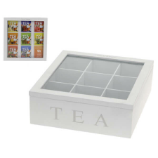 TEA teafiltertartó doboz - 9 rekeszes - fehér papírárú, csomagoló és tárolóeszköz