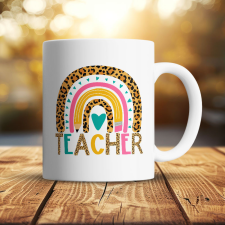  Teacher bögre - Szivárványos bögre tanárnőnek bögrék, csészék