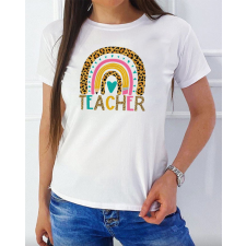  Teacher női póló - Szivárványos póló tanárnőnek női póló