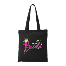 Team bride - Bevásárló táska fekete v1 ajándéktárgy