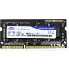 Team Group 4GB Notebook DDR3 1600MHz CL11 TED34G1600C11-S01 memória (ram)