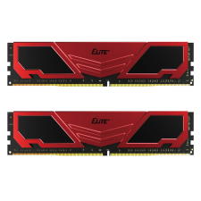 Teamgroup 32GB /2666 Elite Plus DDR4 RAM KIT (2x16GB) - Fekete/Piros memória (ram)