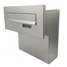 tec Falba beépíthető kültéri postaláda 30x11x19 cm névtáblával rozsdamentes acél kétoldalú postafiók postaláda